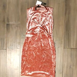 Top Shop pink crushed velvet dress - BNWT